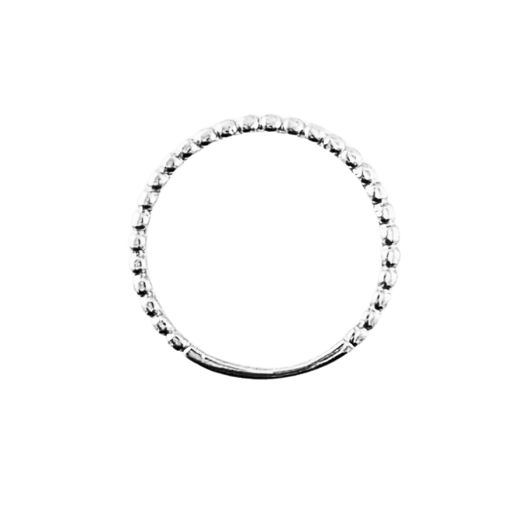 Anello fedina sfere in oro bianco-1