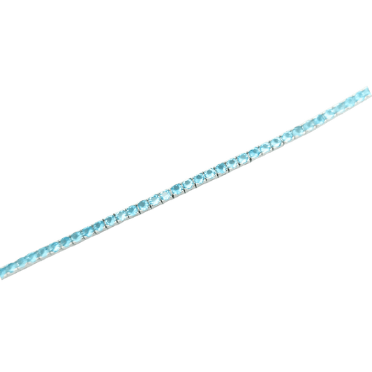 Bracciale tennis in argento 924 topazi azzurri-1