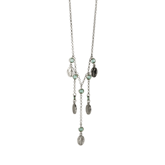 Collana madonna miracolosa in argento