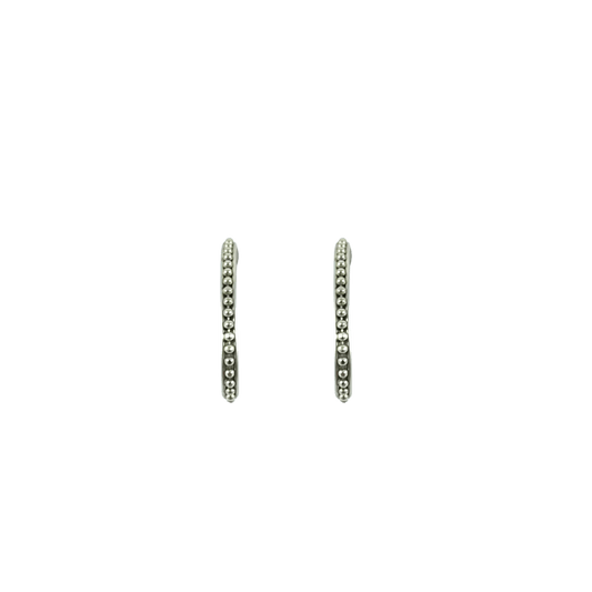 Orecchini ovali borchiati in argento 925-1