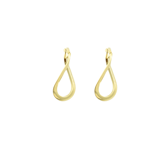 Orecchini pendenti ondulati oro 18 kt
