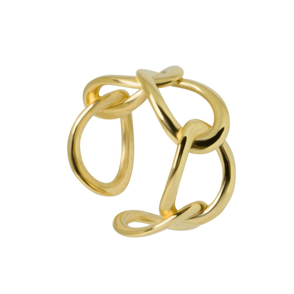Anello design Chain in argento 925