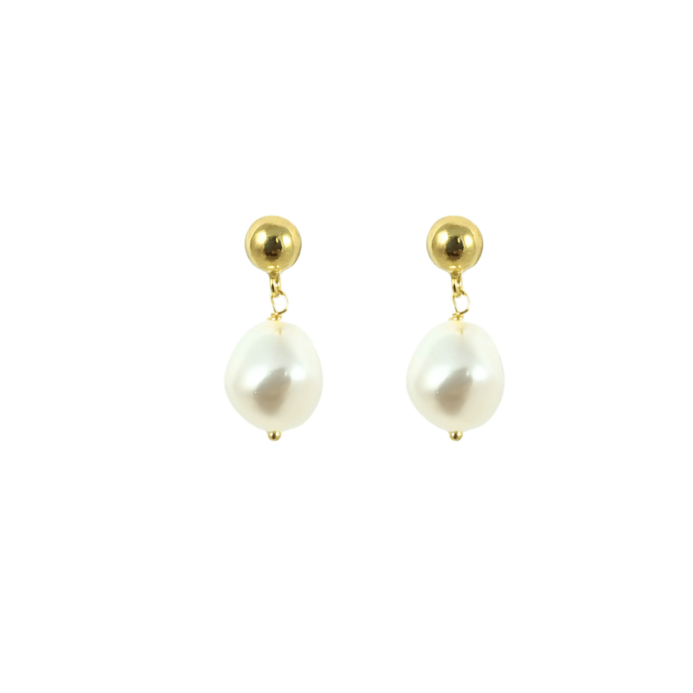 Baroque Pearl Drop Earrings in 925 Silver