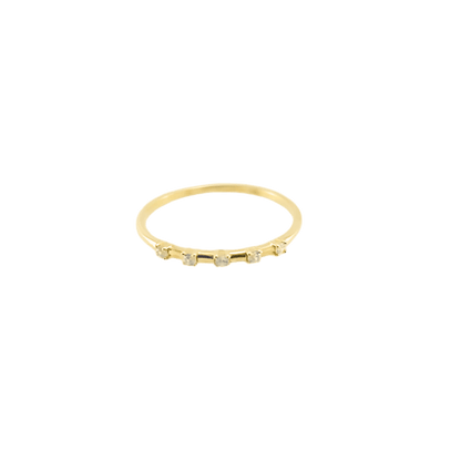 Anello 5 zirconi in oro 9 kt-1