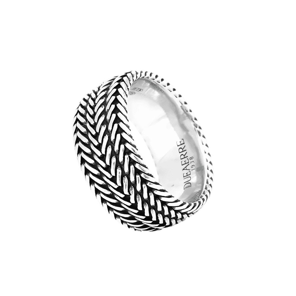 Anello dueaerre caos apparente-argento 925 3 fili