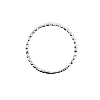 Anello fedina sfere in oro bianco-1