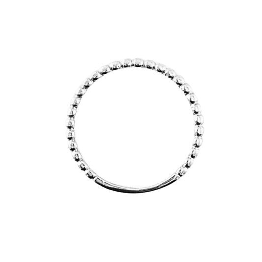 Anello fedina sfere in oro bianco-1