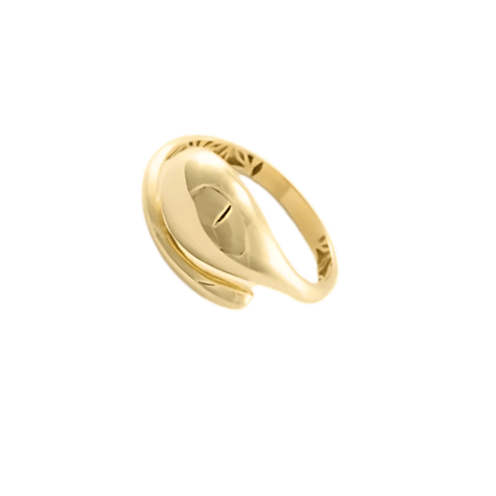 Anello onde in oro giallo 9kt