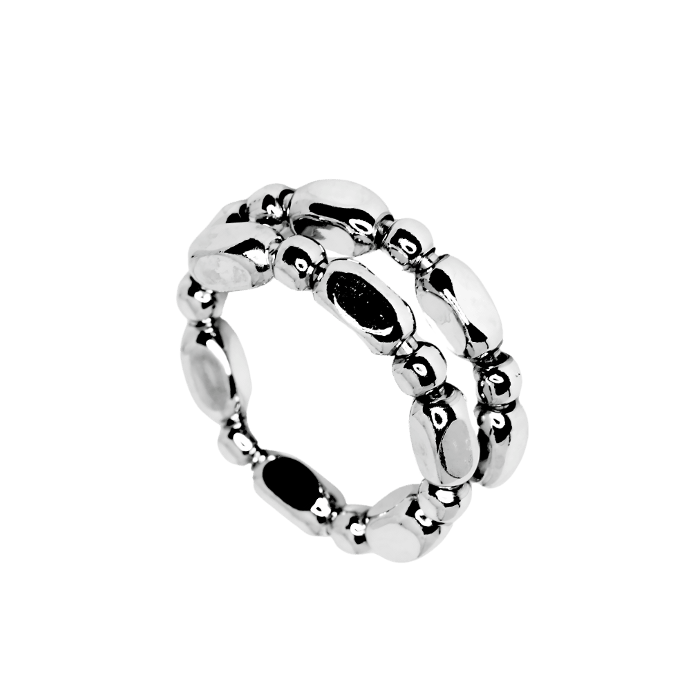 Anello Stone design in argento 925