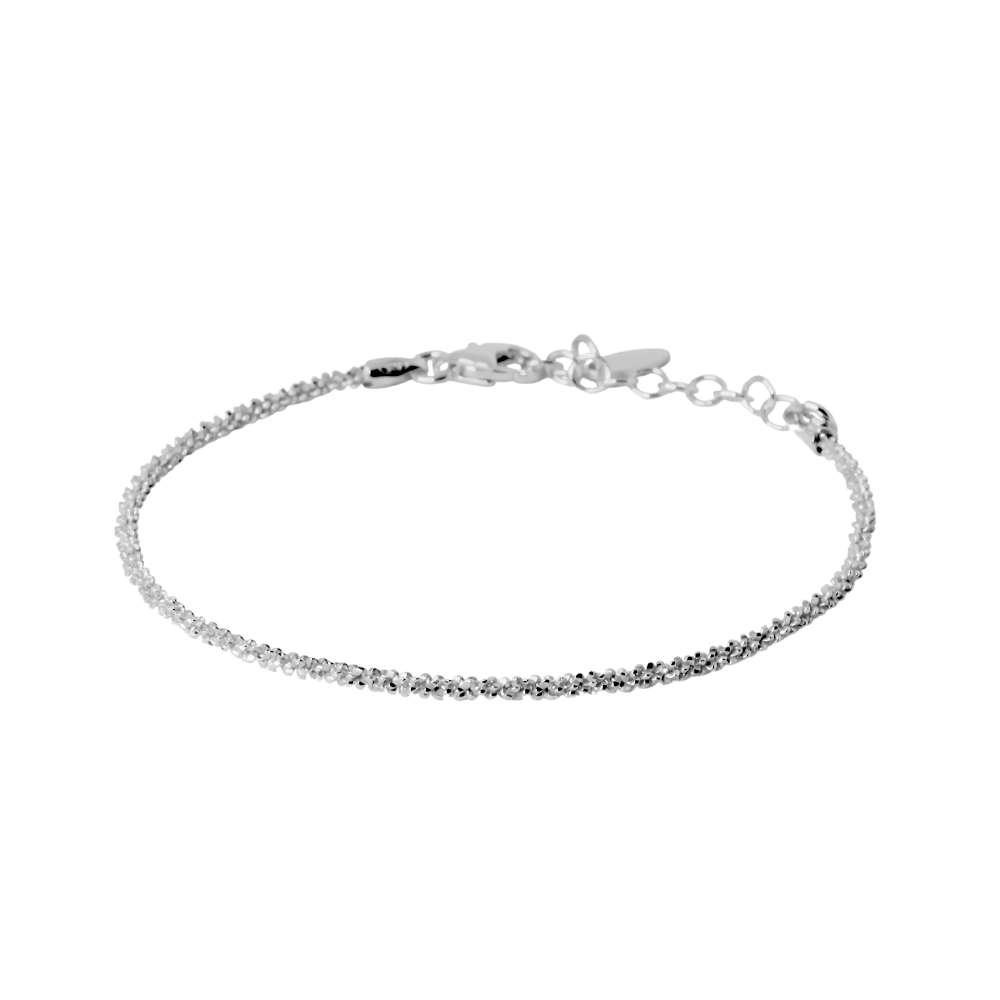 925 Silver Diamond Mouse Tail Design Bracelet
