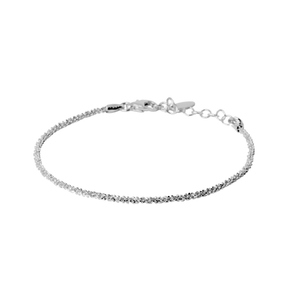 925 Silver Diamond Mouse Tail Design Bracelet