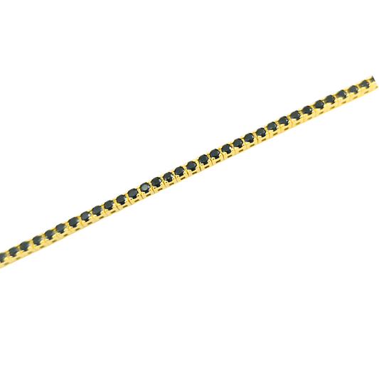 Bracciale Tennis- argento 925-spinello nero-1