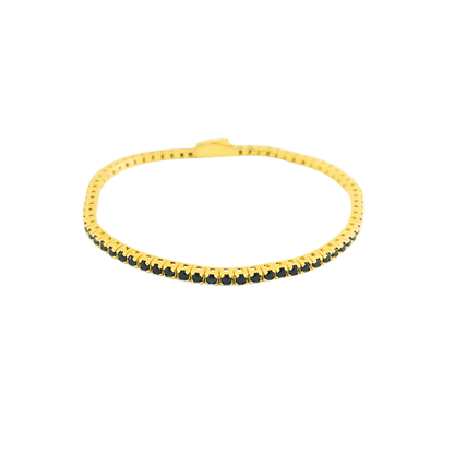 Bracciale Tennis- argento 925-spinello nero