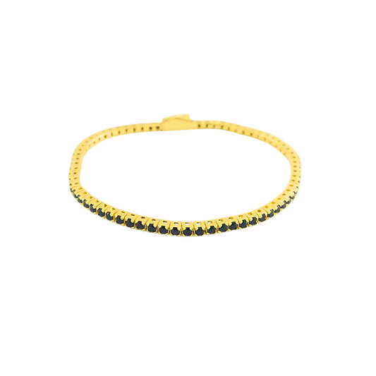 Bracciale Tennis- argento 925-spinello nero