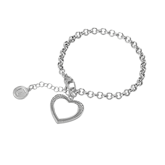 Bracciale duearre cuore madreperla-in argento 925
