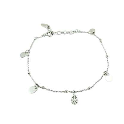 Bracciale goccia zirconi in argento 925
