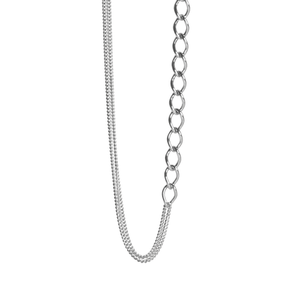 Collana double chain in argento 935