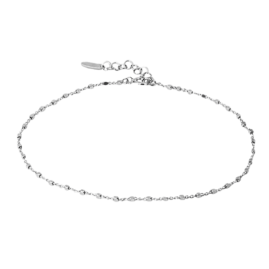 cavigliera in argento 925- elementi sfaccettati