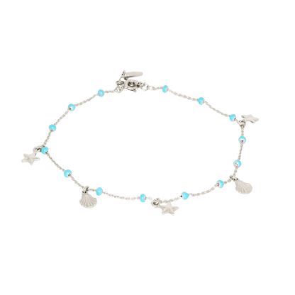 Cavigliera-conchiglia e stella in argento 925