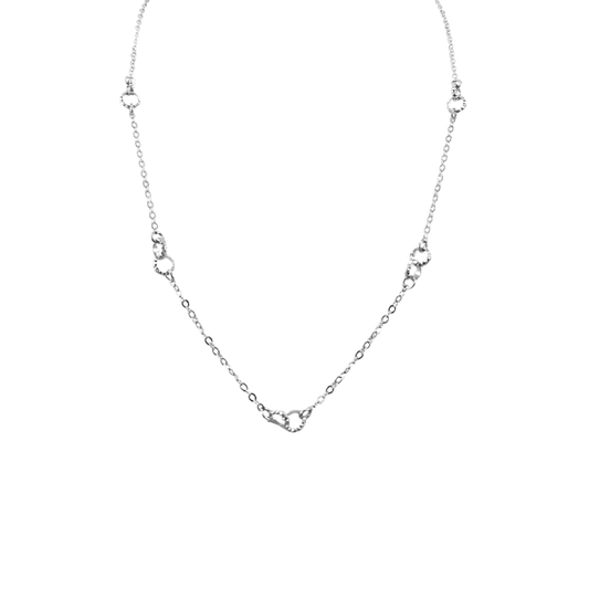 Collana a cerchi intrecciati in argento 925