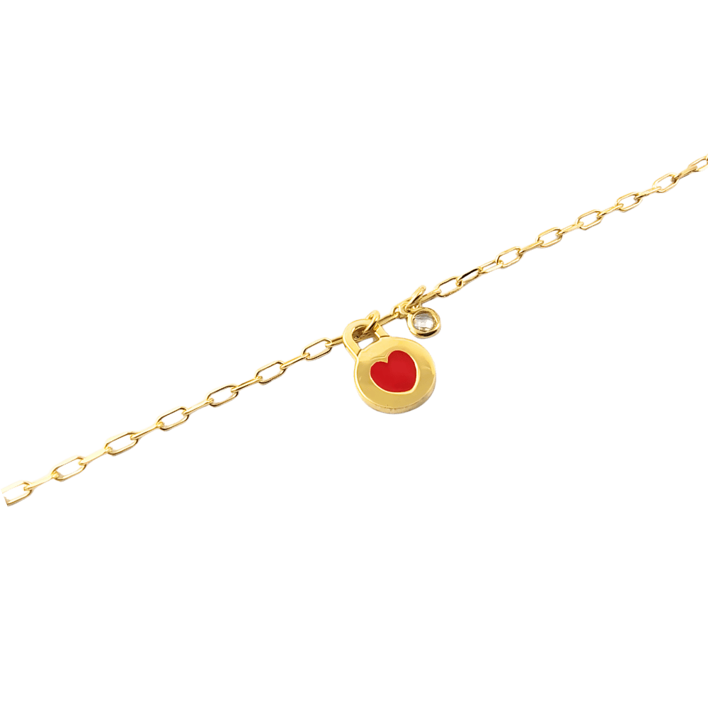 Collana luchetto cuore in argento 925-det