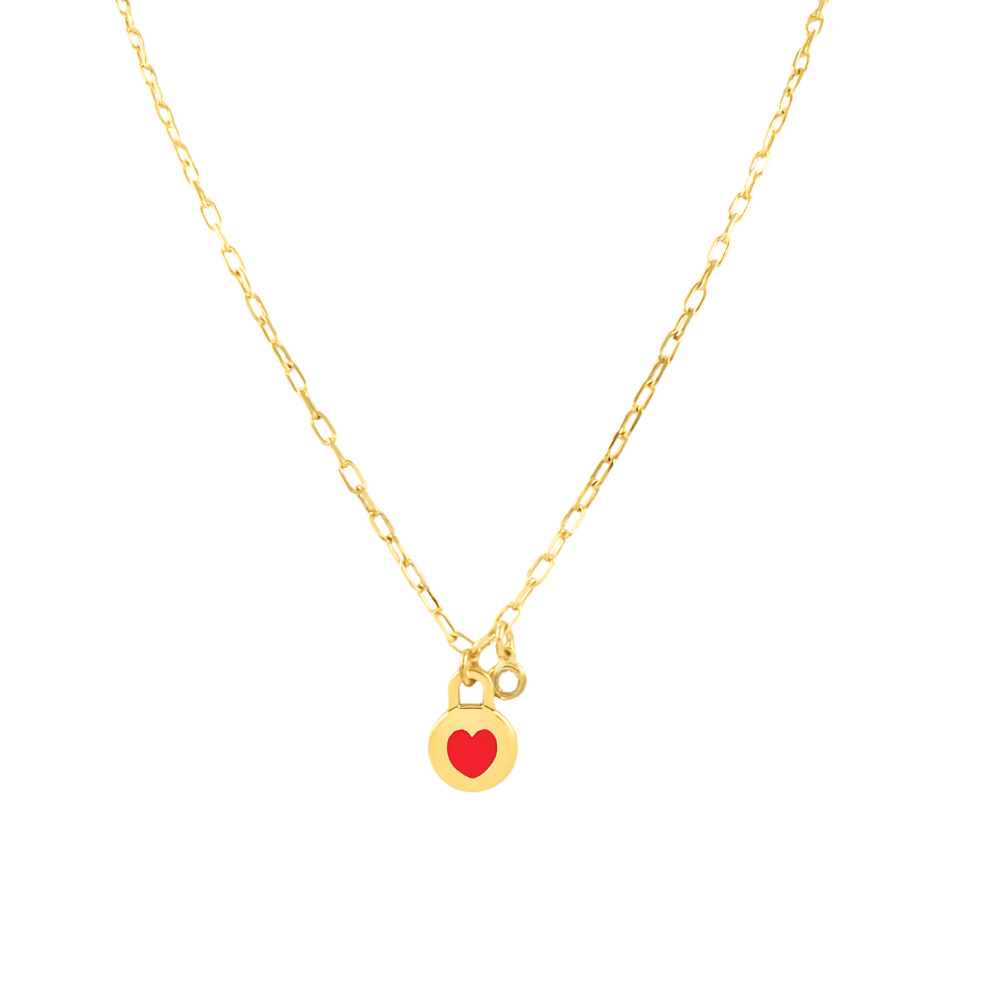 Collana luchetto cuore in argento 925-1