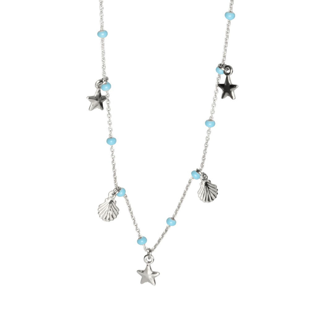 Collana stella e conchiglia in argento 925