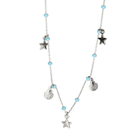 Collana stella e conchiglia in argento 925