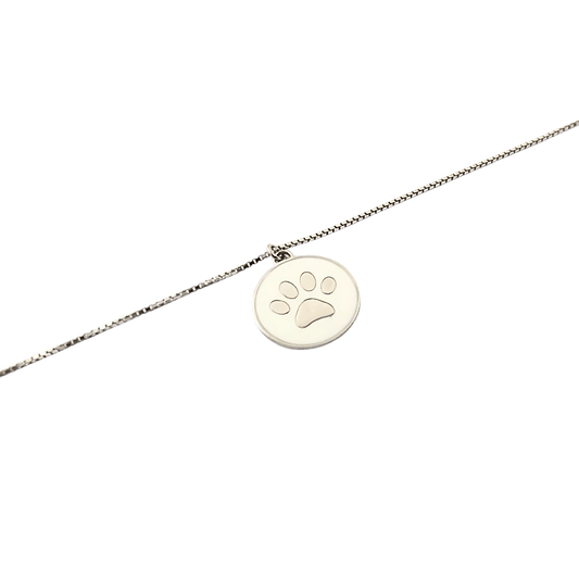 Collana zampa in argento 925-1