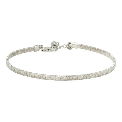 Bright design rigid bracelet with wire wrapped in 925 silver