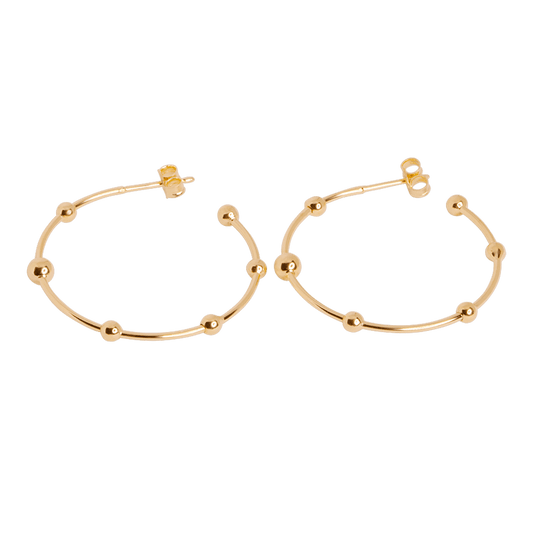 Orecchini design Balance in argento 925 color oro