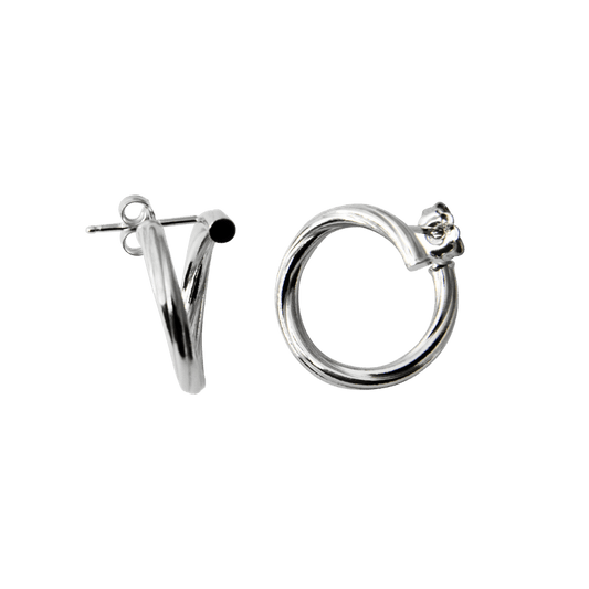 Orecchini onda in argento 925