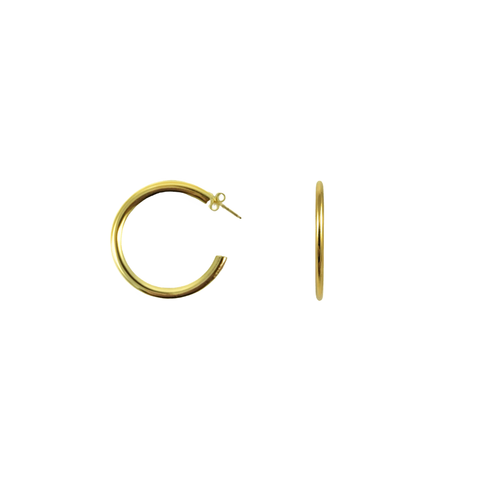 Orecchini a cerchio in argento 925-color oro