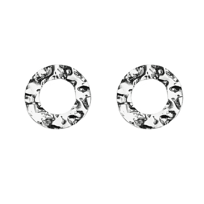 Orecchini cerchio frontale in argento 925-1