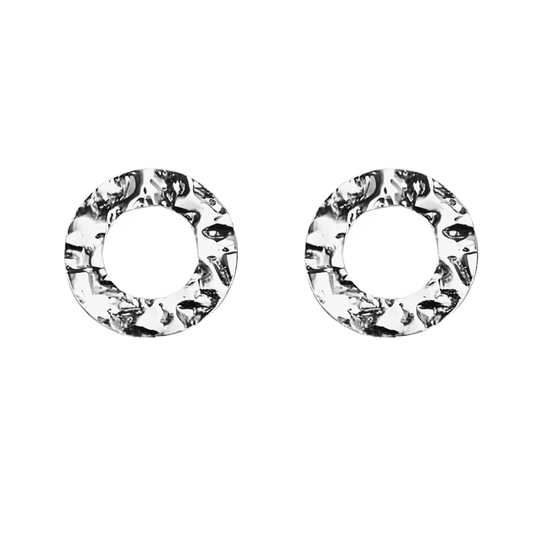 Orecchini cerchio frontale in argento 925-1