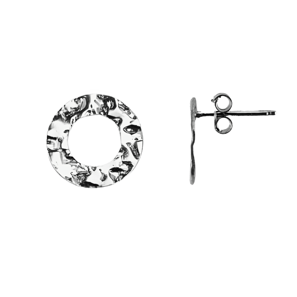 Orecchini cerchio frontale in argento 925