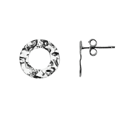 Orecchini cerchio frontale in argento 925
