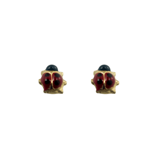 Orecchini coccinella in oro 9 kt