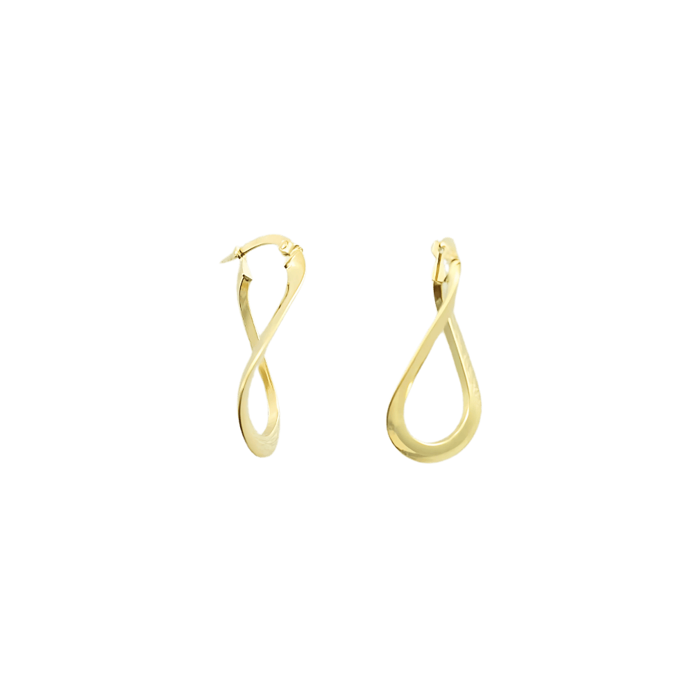 Orecchini pendenti ondulati oro 18 kt-1