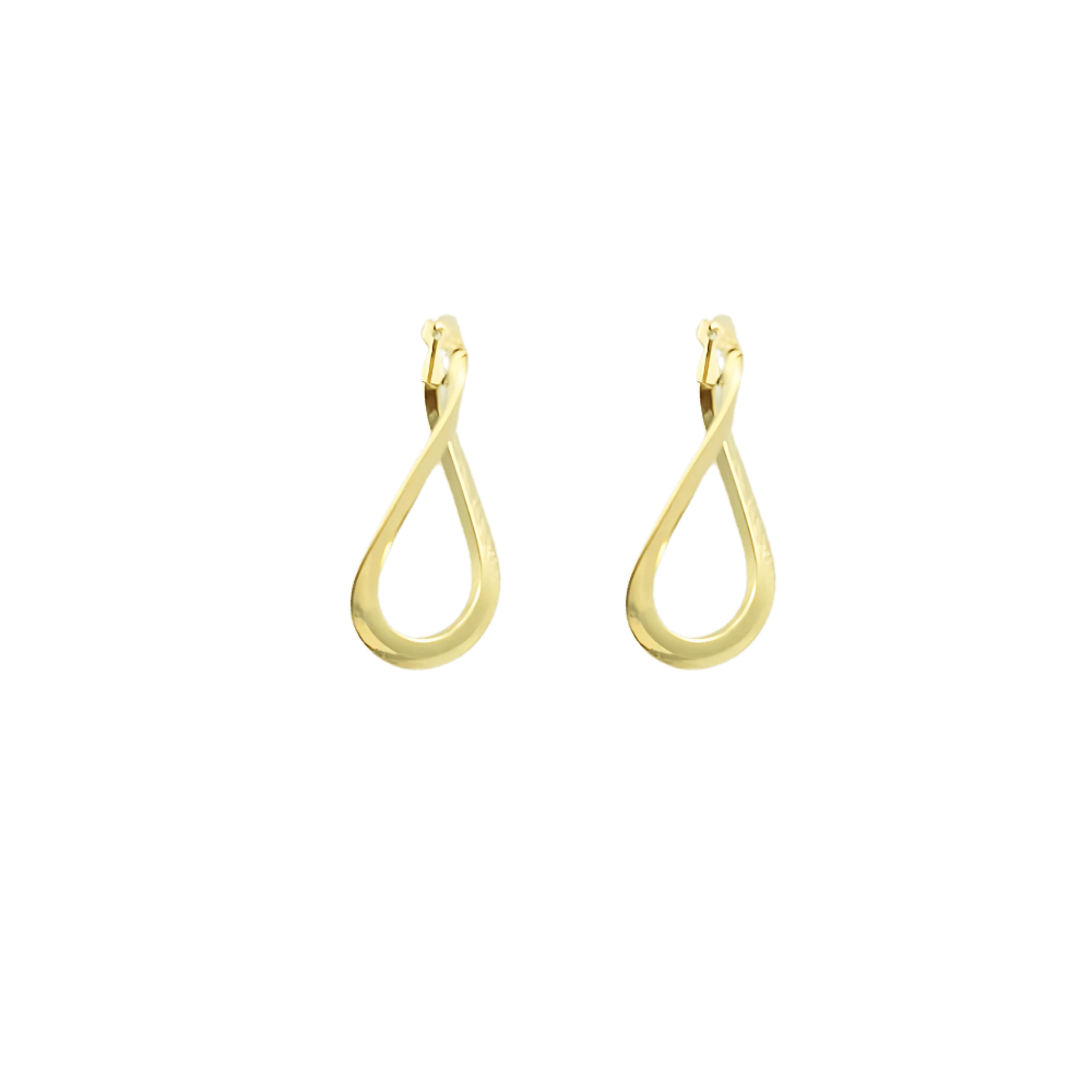 Orecchini pendenti ondulati oro 18 kt