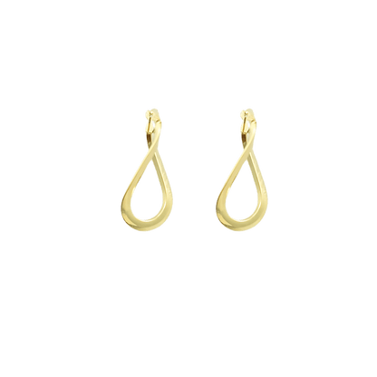 Orecchini pendenti ondulati oro 18 kt