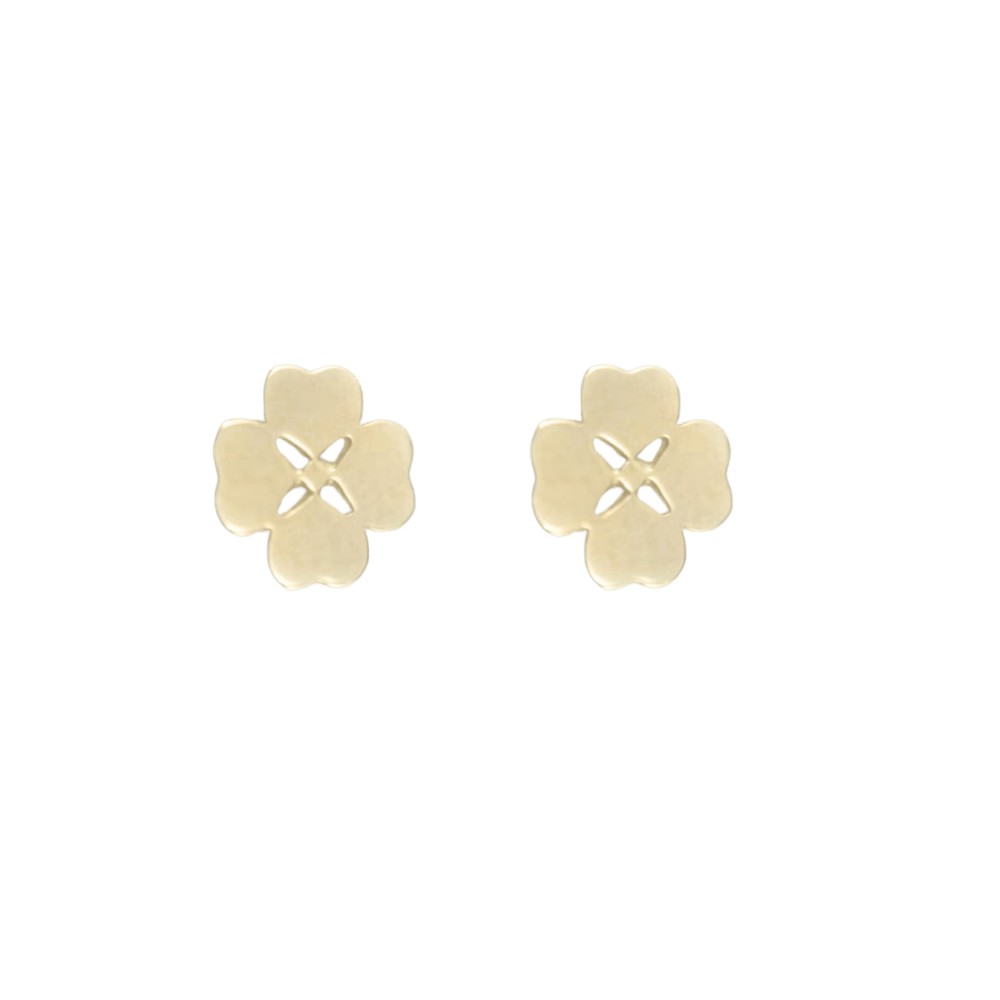 Orecchini quadrifoglio oro 9 kt