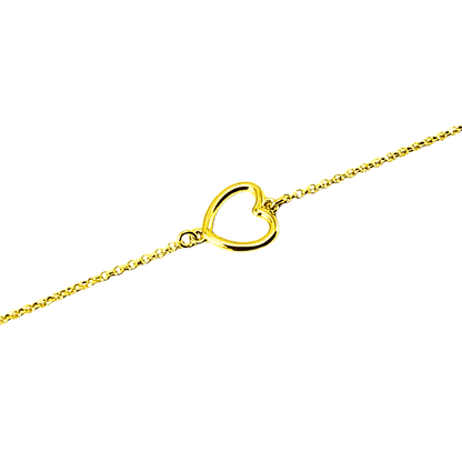 bracciale cuore color oro argento 925.1