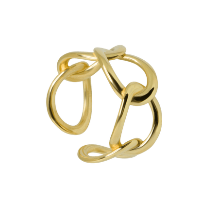 Anello design Chain in argento 925