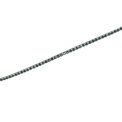 Bracciale tennis in argento 925 color argento con spinello nero