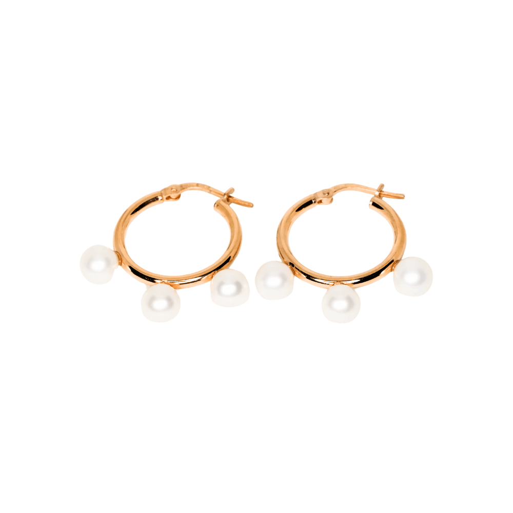 orecchini con perle- rosa
