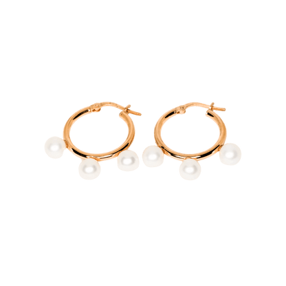 orecchini con perle- rosa